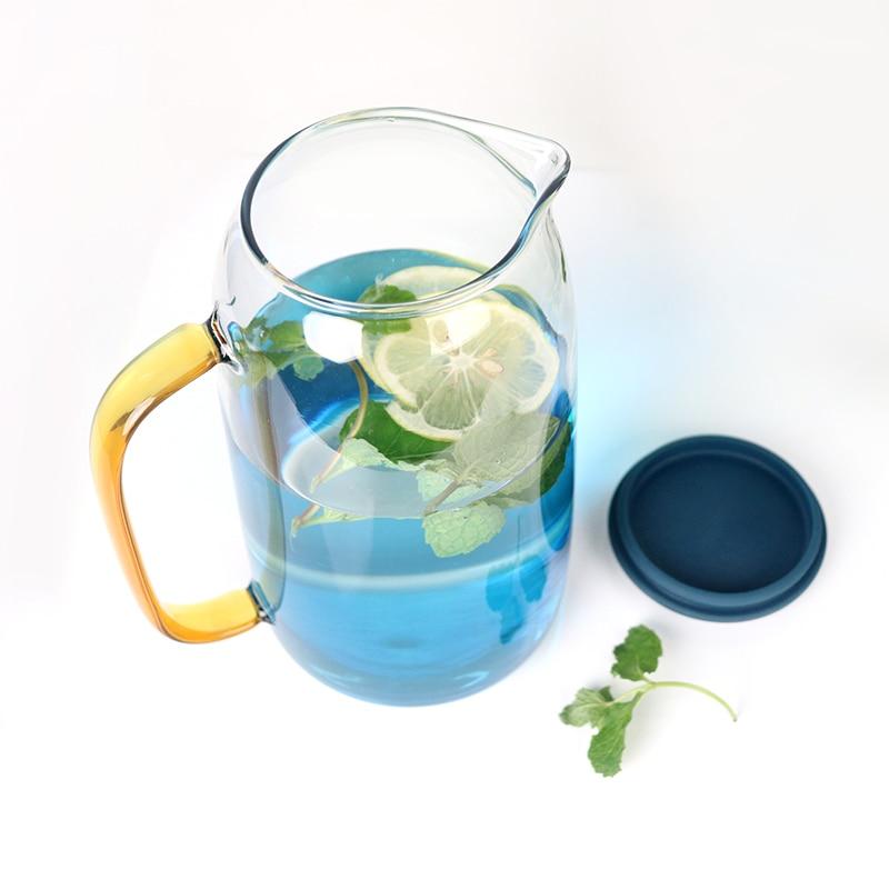 Blau Ombre Glas Krug Set