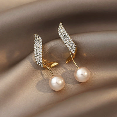 Kimberly - Vintage Perlenohrringe in Gold