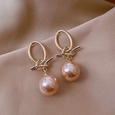 Kylie - Vintage Perlen Creolen in Gold