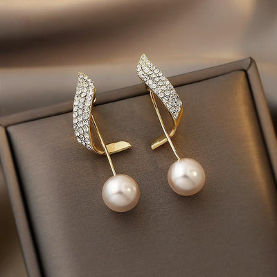 Kimberly - Vintage Perlenohrringe in Gold