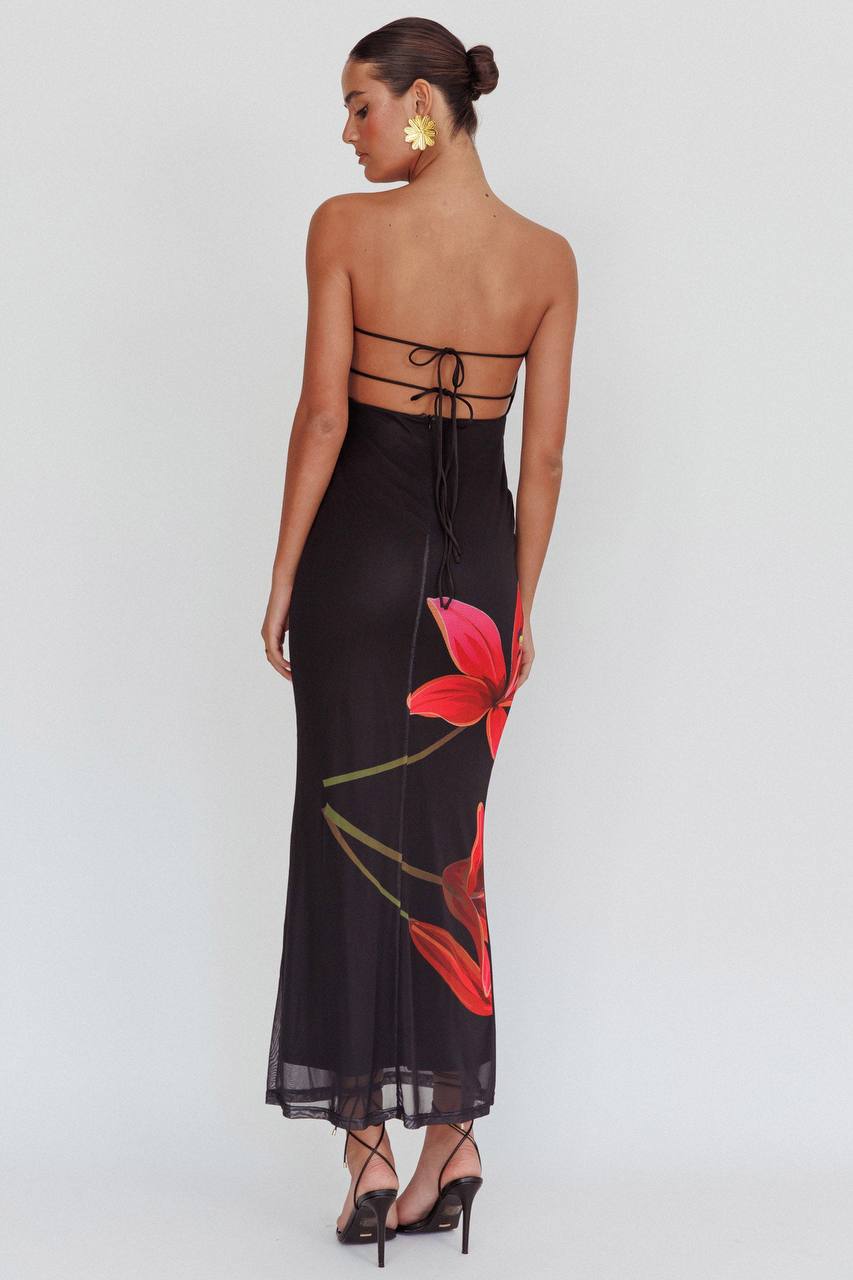 Eva - Strapless Blümchenkleid