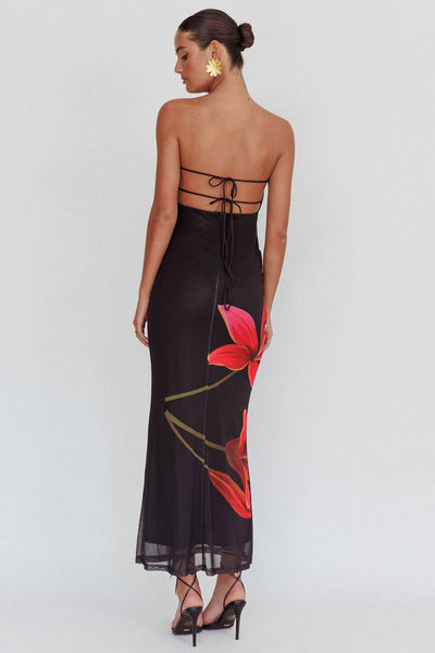 Eva - Strapless Blümchenkleid