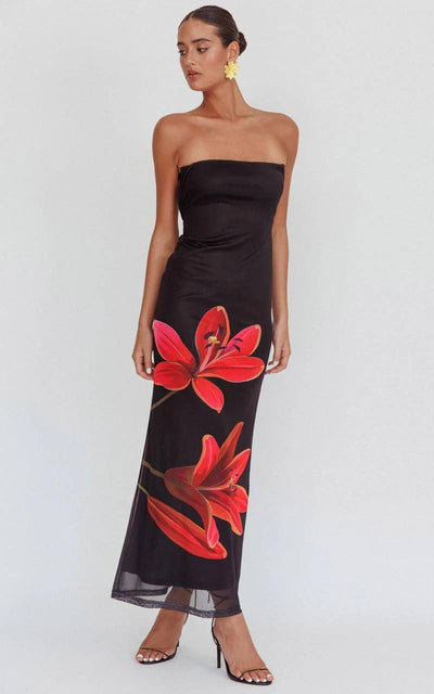 Eva - Strapless Blümchenkleid