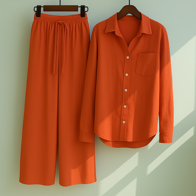 Halina | Gemütliches Entspannungs-Shirt & Hosen-Set