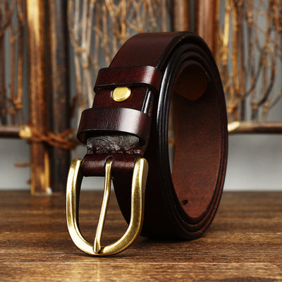 Premium Herren Klassischer Leder Gürtel