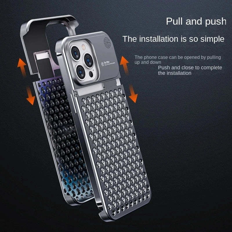 Metall-Titan-Aluminiumlegierung Randloser Schutzcase für iPhone