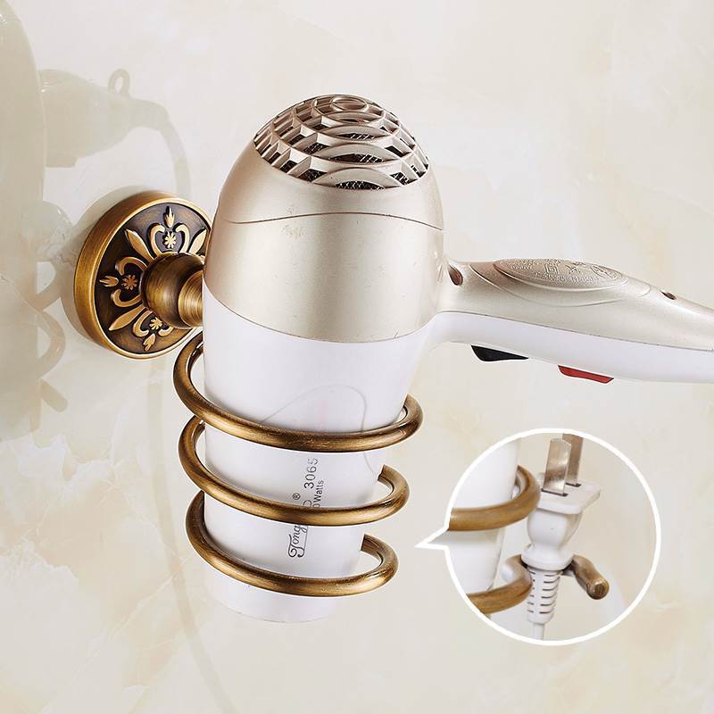 Antikes Bronze Badezimmerzubehör Set – Handtuchhalter, Toilettenpapierhalter, Bürstenhalter | Platzsparende Aluminium Badaccessoires
