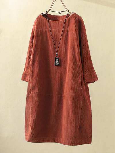 Nancy - Lockeres Kleid aus Kord