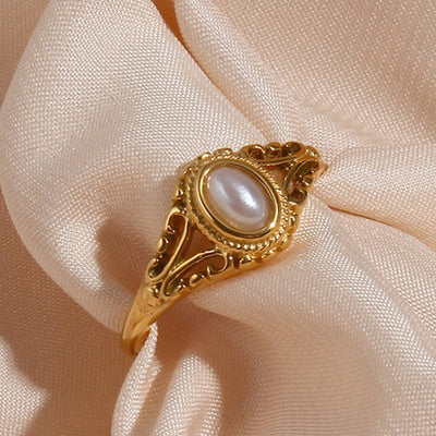 Vintage Prinzenring mit einer natürlichen Perle