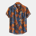 Blau-orange Blumen