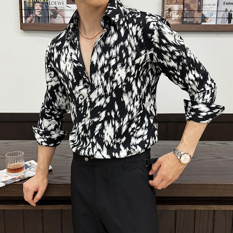 Gabriel – Bedrucktes Slim Shirt für Herren