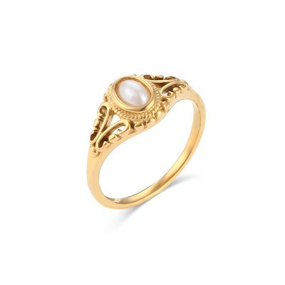 Vintage Prinzenring mit einer natürlichen Perle