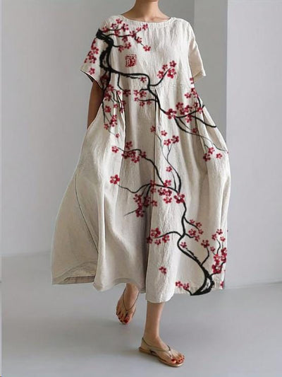 Madeleine｜Elegante Florale Robe für Frauen