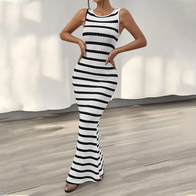 Séraphine | Slim gestreiftes Kleid