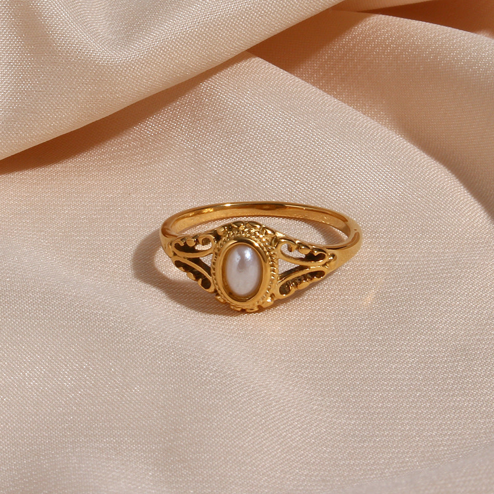 Vintage Prinzenring mit einer natürlichen Perle
