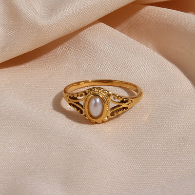 Vintage Prinzenring mit einer natürlichen Perle