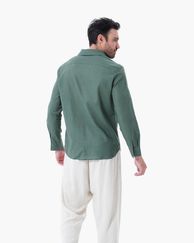 Kai | Lightweight Langarm Herren Sommer Leinenhemd