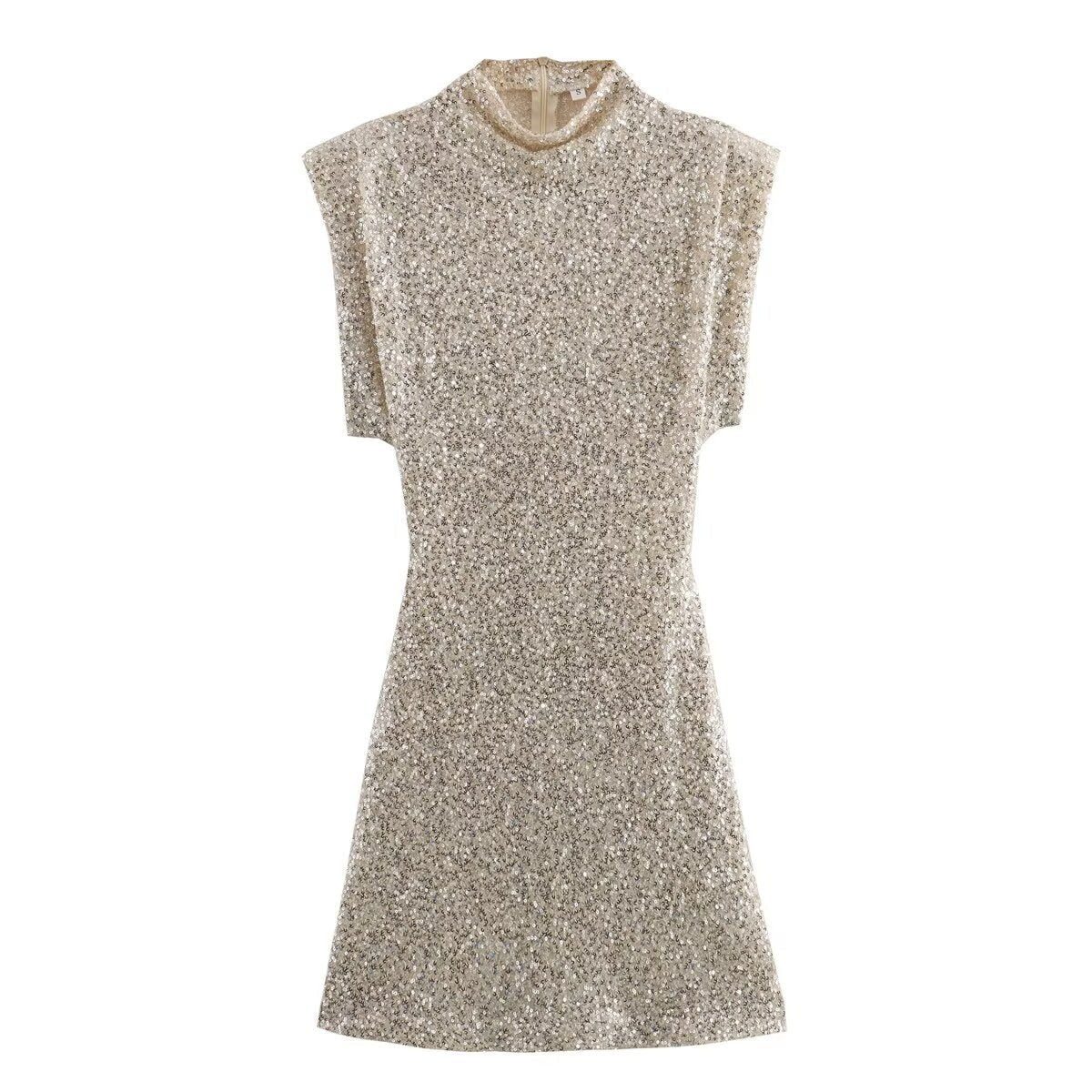 Damen Glamour Kleid – Satinoptik – Ärmellos – Eleganter Schnitt – Für Abendanlässe