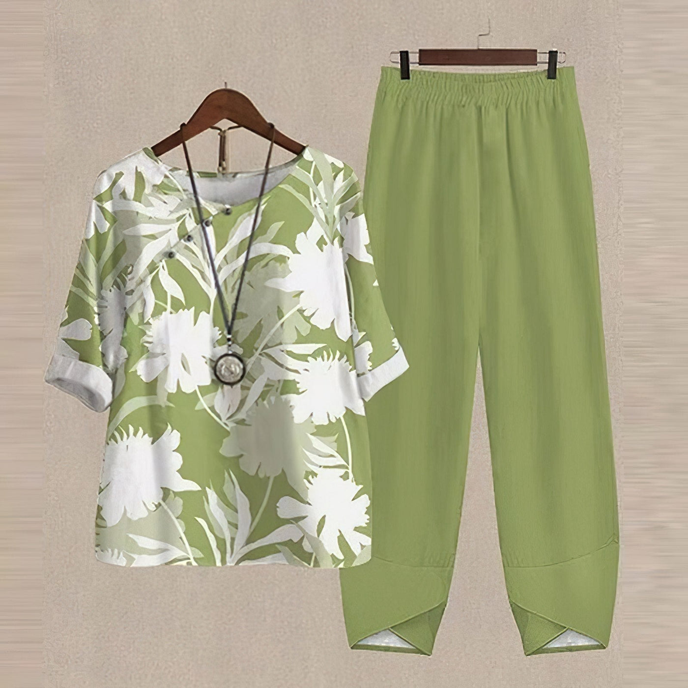 Rose™ - Müheloses Schick Shirt- und Hosen-Set
