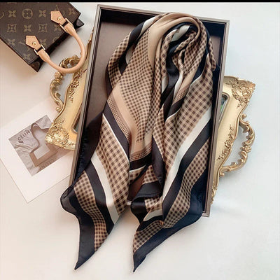 Elara's Luxus Seidenschal – Mode-Bandana für Frauen