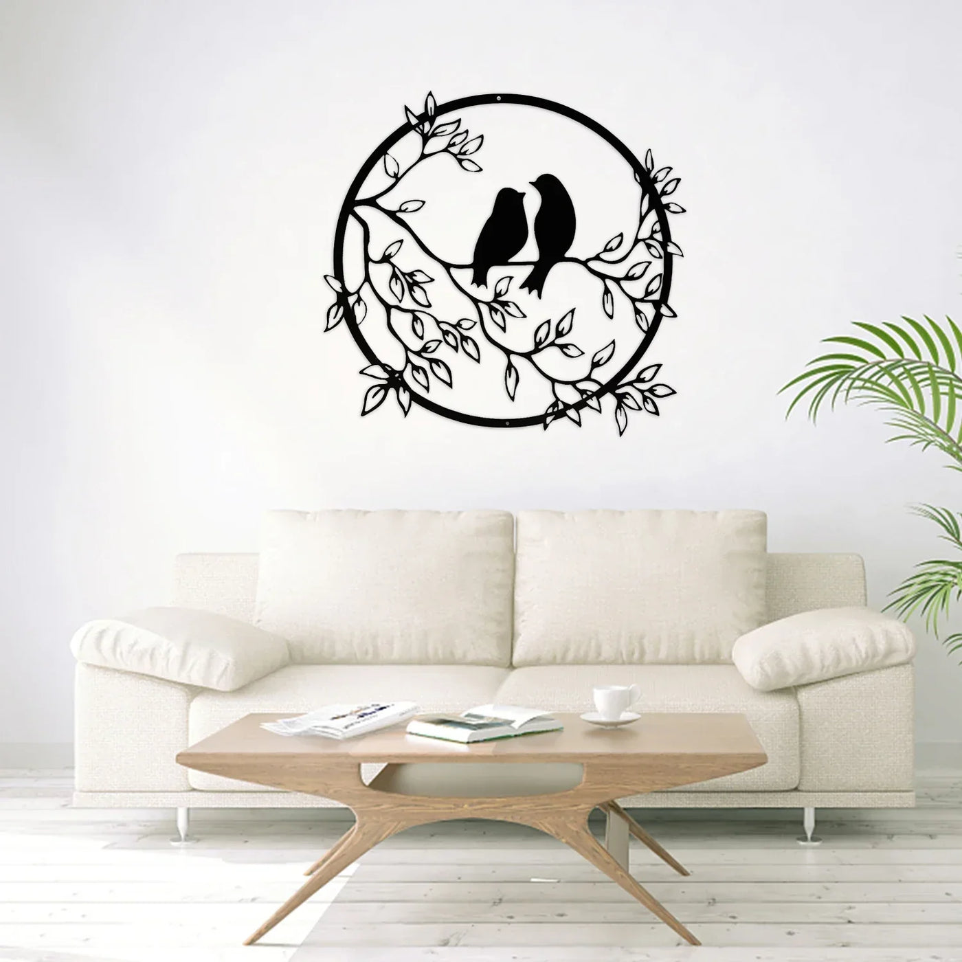 Vögel auf Ast Wandkunst