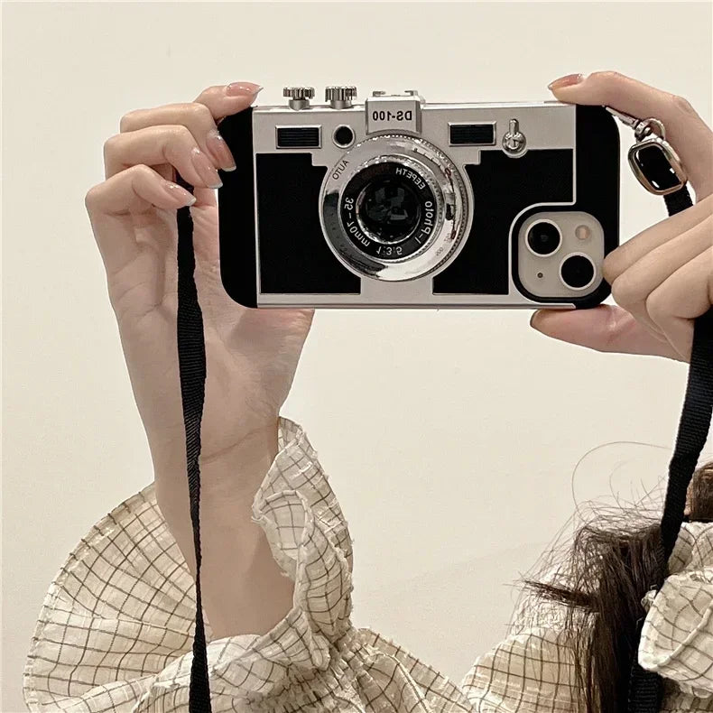 NEUE 2024 Limited Edition Alte Vintage Retro Kamera iPhone Hülle (Emily in Paris Hülle)