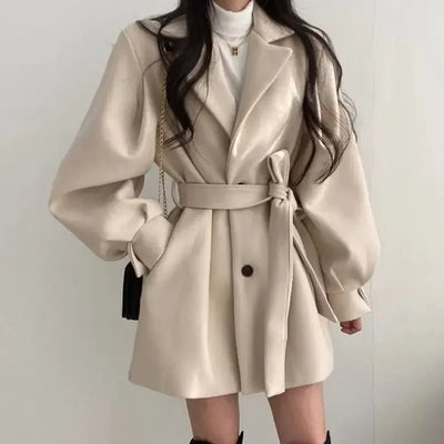 Eleganter Damen Trenchcoat mit Gürtel – Oversized & Stilvoll