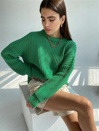 Langärmeliger Pullover mit langen Ärmeln