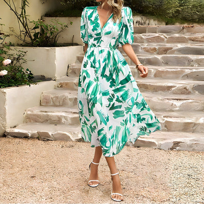 Jenny - Midi Dress with V-neck