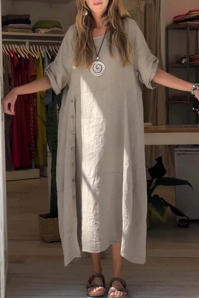 SÉLENA | Elegantes und Lässiges Kleid mit Knöpfen