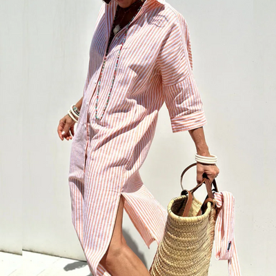 Paloma - elegant striped shirt dress