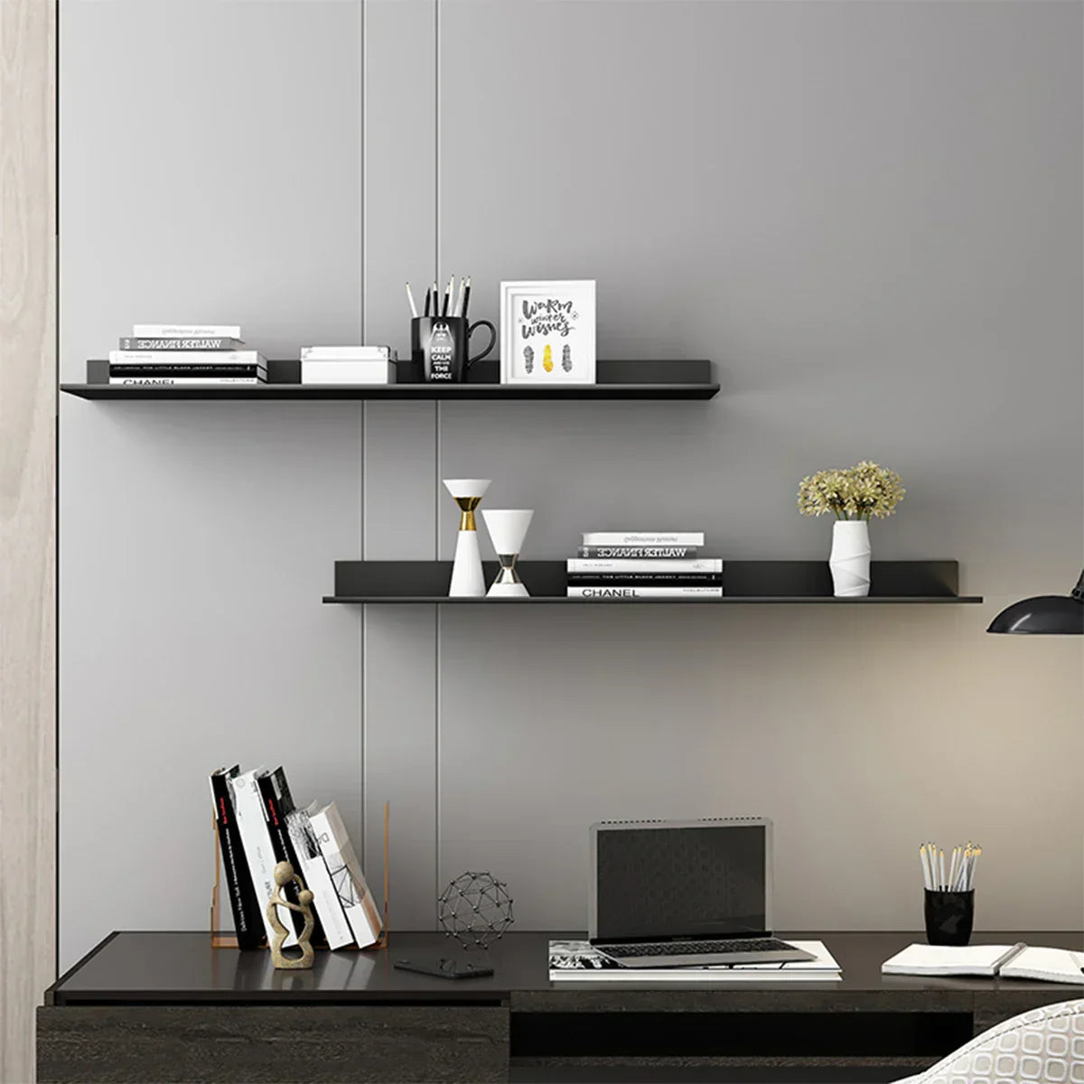 Stylische Aluminium Wandregal-Lösung
