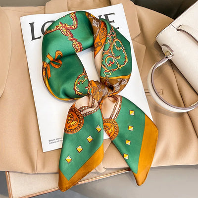 Elara's Luxus Seidenschal – Mode-Bandana für Frauen