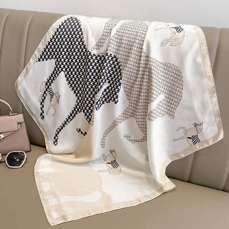 Elara's Luxus Seidenschal – Mode-Bandana für Frauen