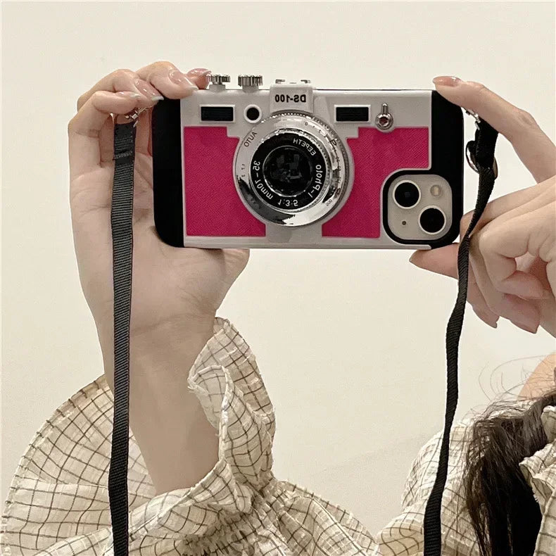 NEUE 2024 Limited Edition Alte Vintage Retro Kamera iPhone Hülle (Emily in Paris Hülle)