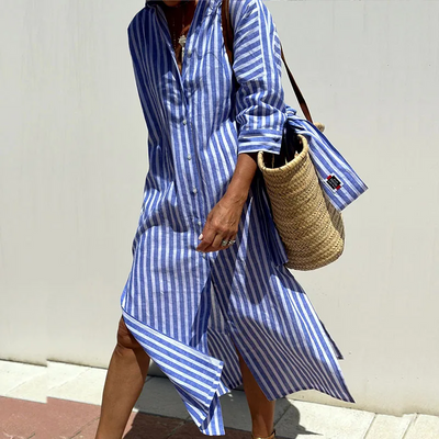 Paloma - elegant striped shirt dress