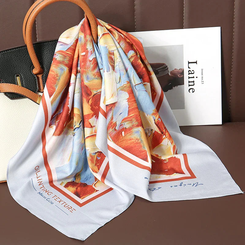 Elara's Luxus Seidenschal – Mode-Bandana für Frauen