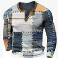 Blau/Weiß/Braun (Genähter Stil)