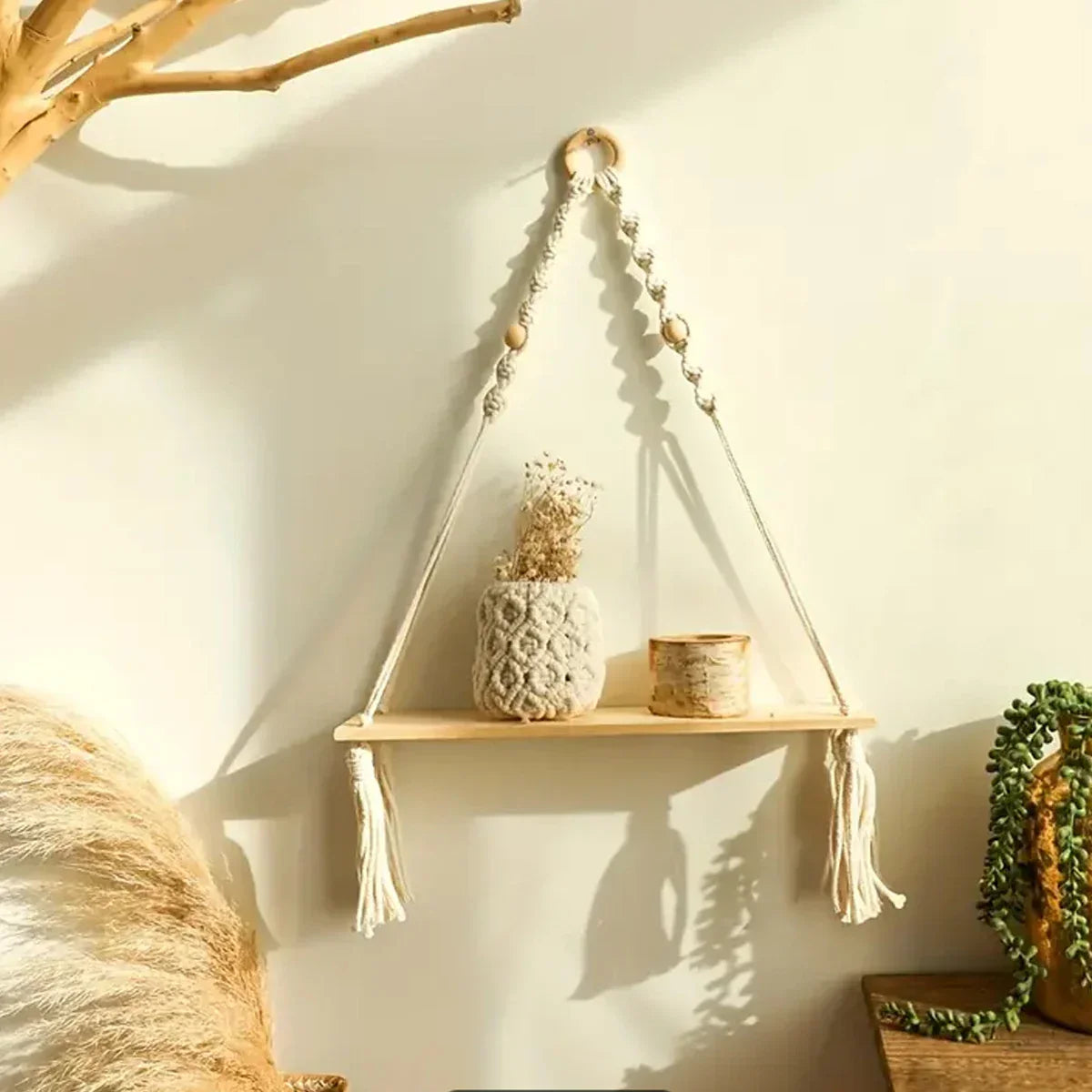 Boho Makramee Regal Rustikaler Dekor