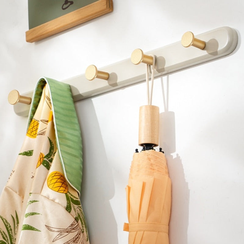Vintage Taupe Wandgarderobe mit Haken