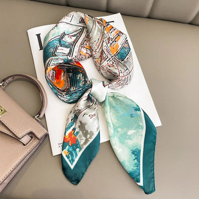 Elara's Luxus Seidenschal – Mode-Bandana für Frauen