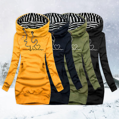Adelinde | Bedrucktes Pulloverkleid Heartbeat
