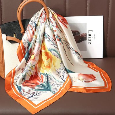 Elara's Luxus Seidenschal – Mode-Bandana für Frauen