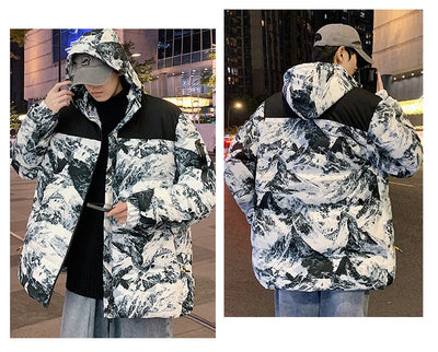 Steppjacke mit Tarnmuster