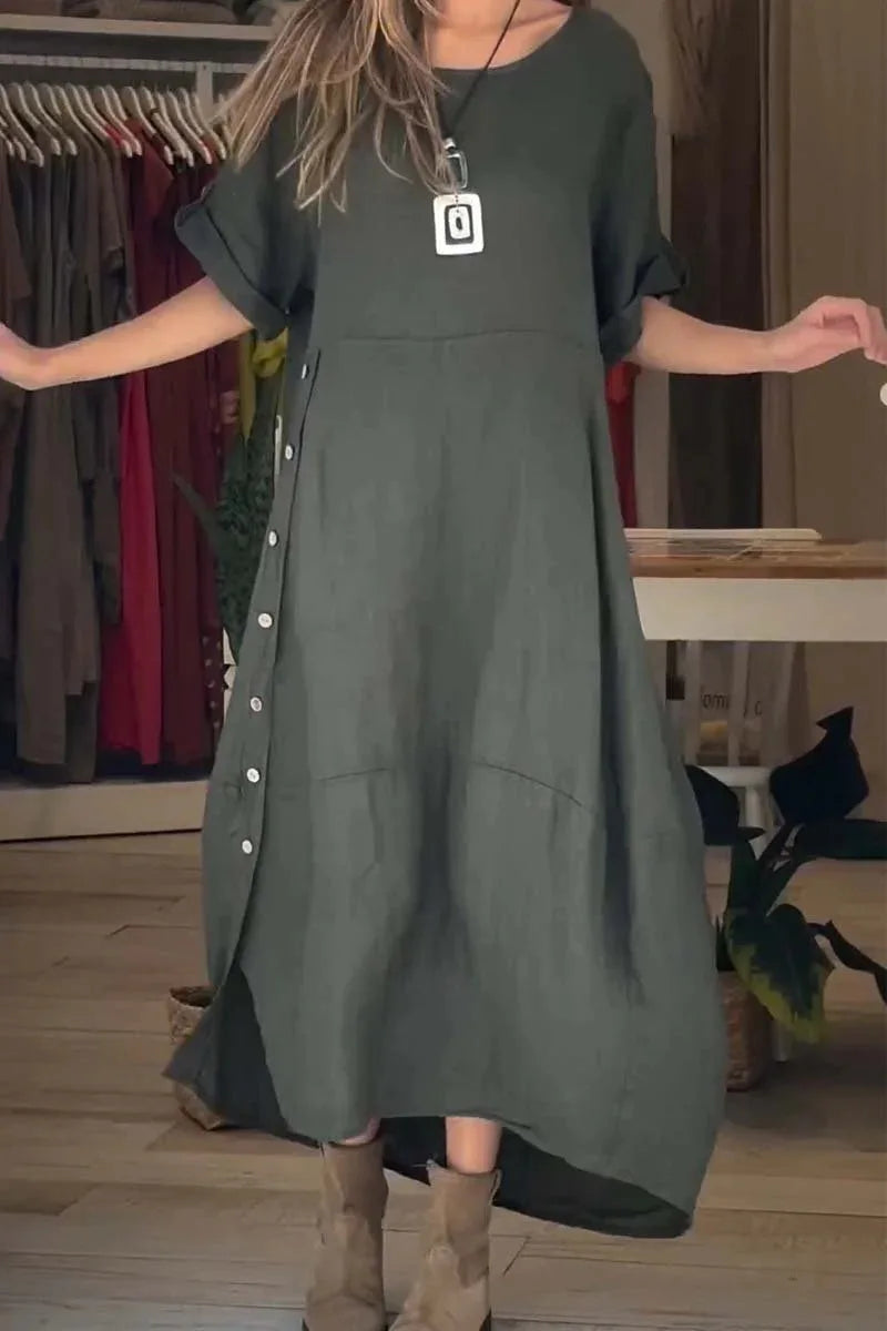 SÉLENA | Elegantes und Lässiges Kleid mit Knöpfen