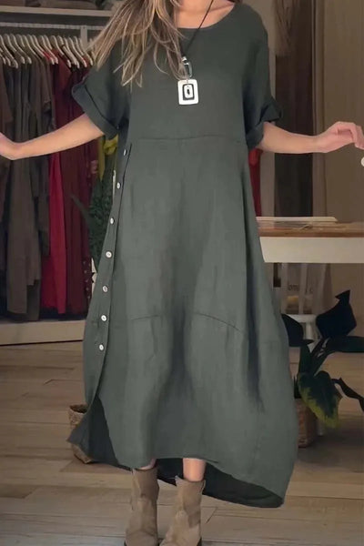 SÉLENA | Elegantes und Lässiges Kleid mit Knöpfen