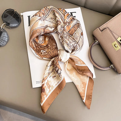Elara's Luxus Seidenschal – Mode-Bandana für Frauen