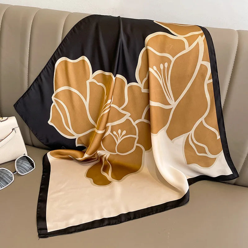 Elara's Luxus Seidenschal – Mode-Bandana für Frauen