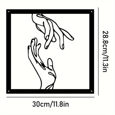 Umarmende Hände Metall Wandkunst