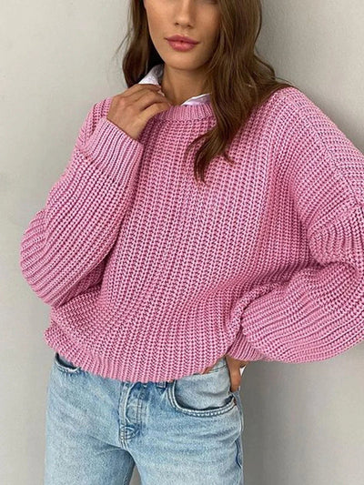 Langärmeliger Pullover mit langen Ärmeln